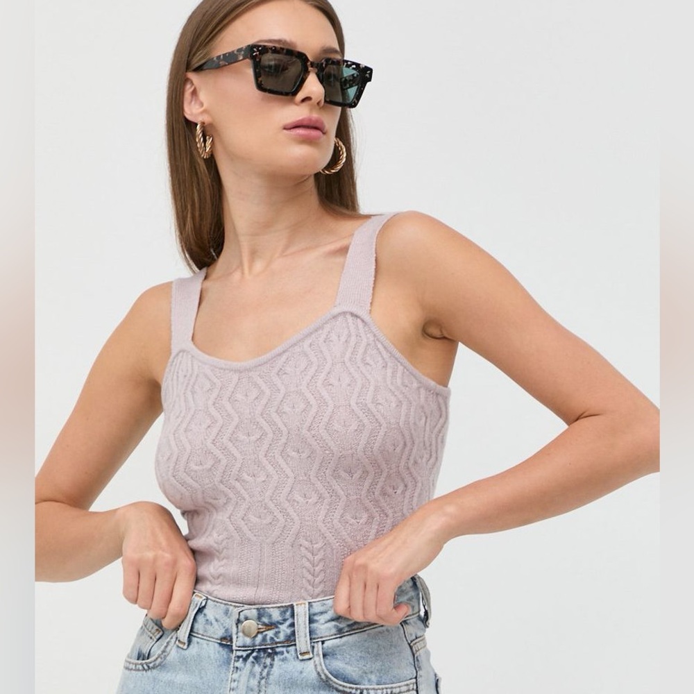 NWT Guess Lavender Purple Knit Cami Top /Tank Size Small